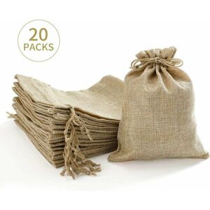 TRIMEC 20 pièces sacs en jute Sacs en jute Sacs 15 x 20 cm pour calendriers de l'Avent, bijoux, cadeaux d'invités et bricolage, sacs en jute, sacs en tissu TRIMEC 20 pièces sacs en jute Sacs en jute Sacs 15 x 20 cm pour calendriers de l'Avent, bijoux, cadeaux d'invités et bricolage, sacs en jute, sacs en tissu