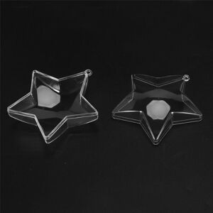 TLILY 20 Sets 80mm diy Clear Plastic Fillable Balls Ornaments Christmas Tree Bauble Party Supplies (Star Shape) TLILY 20 Sets 80mm diy Clear Plastic Fillable Balls Ornaments Christmas Tree Bauble Party Supplies (Star Shape)