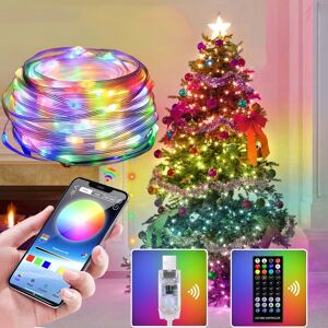 AOUGO 200LED Outdoor String Lights, 25M/8Modes,Waterproof pvc, usb Outdoor String Lights with Remote Control and Timer, for Indoor/Outdoor, Christmas AOUGO 200LED Outdoor String Lights, 25M/8Modes,Waterproof pvc, usb Outdoor String Lights with Remote Control and Timer, for Indoor/Outdoor, Christmas