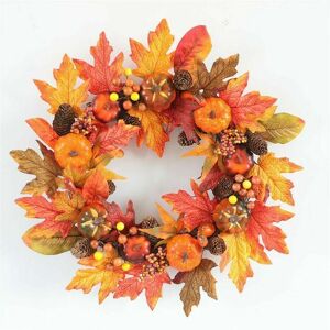 DEWDAT 22 Inch Fall Front Door Wreaths, Maple Leaves, Indoor Outdoor Thanksgiving Festival Decorations DEWDAT 22 Inch Fall Front Door Wreaths, Maple Leaves, Indoor Outdoor Thanksgiving Festival Decorations