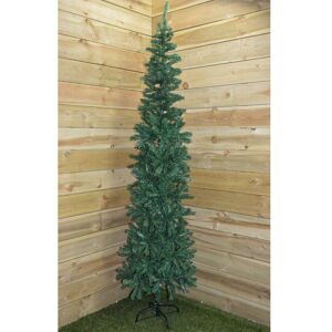 Samuel Alexander - 2.2m (7.5ft) Premier Plain Green Spruce Pine Slim Christmas Tree with Stand Samuel Alexander - 2.2m (7.5ft) Premier Plain Green Spruce Pine Slim Christmas Tree with Stand