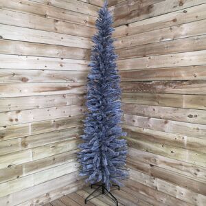SAMUEL ALEXANDER 244cm / 8ft Wrapped Pencil Pine Grey Christmas Tree with 460 Tips SAMUEL ALEXANDER 244cm / 8ft Wrapped Pencil Pine Grey Christmas Tree with 460 Tips