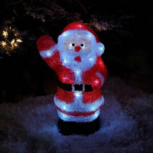 Samuel Alexander - 28cm Battery Operated led Light up Acrylic Christmas Santa Decoration Samuel Alexander - 28cm Battery Operated led Light up Acrylic Christmas Santa Decoration