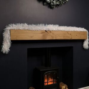 Samuel Alexander - 2m x 10cm Festive Tinsel Garland Christmas Tree Decoration Iridescent White Samuel Alexander - 2m x 10cm Festive Tinsel Garland Christmas Tree Decoration Iridescent White