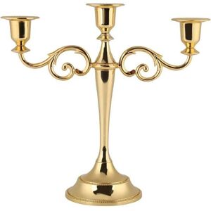 YMYNY 3 Branches Candlestick Holder, Vintage Metal Candle Holder for Wedding Home Table Decoration (Color: Gold) YMYNY 3 Branches Candlestick Holder, Vintage Metal Candle Holder for Wedding Home Table Decoration (Color: Gold)