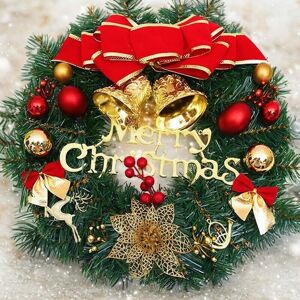 30 cm Christmas wreath, door wreath with Christmas balls, Christmas flowers, and berries, suitable for wall decoration. Ymyny 30 cm Christmas wreath, door wreath with Christmas balls, Christmas flowers, and berries, suitable for wall decoration. Ymyny