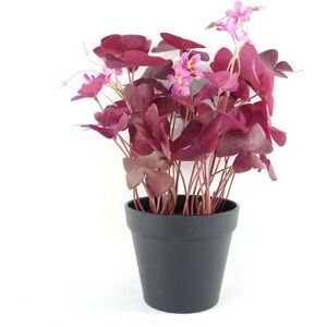 Leaf - 30cm Artificial Plant Realistic Purple Shamrock Pink Flowers Potted Leaf - 30cm Artificial Plant Realistic Purple Shamrock Pink Flowers Potted