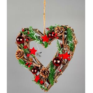 SHATCHI 30cm b/o led Twig Hanging Heart Red SHATCHI 30cm b/o led Twig Hanging Heart Red
