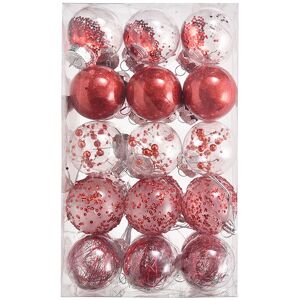 CYSLMUK 30Pcs Christmas Balls 6cm Christmas Tree Decoration Plastic Christmas Ball Ornament Hanging Decorative Glitter for Christmas CYSLMUK 30Pcs Christmas Balls 6cm Christmas Tree Decoration Plastic Christmas Ball Ornament Hanging Decorative Glitter for Christmas