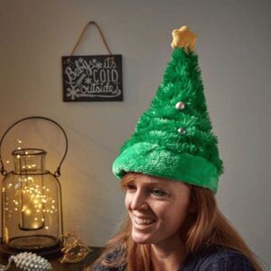 SAMUEL ALEXANDER 35cm Battery Operated Animated Dancing Christmas Tree Hat SAMUEL ALEXANDER 35cm Battery Operated Animated Dancing Christmas Tree Hat
