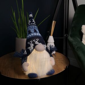 SAMUEL ALEXANDER 35cm Battery Operated Light up Sitting Christmas Gonk in Dark Blue SAMUEL ALEXANDER 35cm Battery Operated Light up Sitting Christmas Gonk in Dark Blue