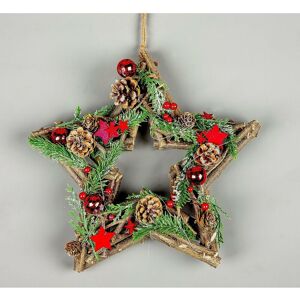 SHATCHI 35cm b/o led Twig Hanging Star Red SHATCHI 35cm b/o led Twig Hanging Star Red