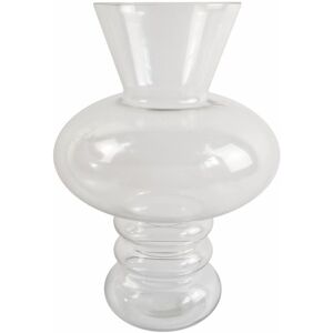 Leaf 35cm Bubble Clear Glass Vase Leaf 35cm Bubble Clear Glass Vase