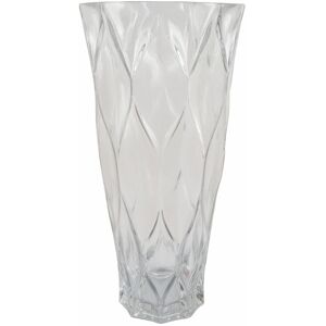 Leaf 35cm Clear Chunky Ridged Glass Vase Leaf 35cm Clear Chunky Ridged Glass Vase