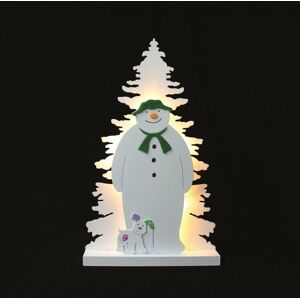 YÖL 37cm White Wood Snowman Snowdog Light Up Decoration Christmas Table Festive YÖL 37cm White Wood Snowman Snowdog Light Up Decoration Christmas Table Festive