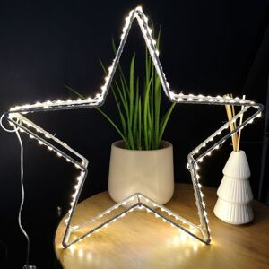 Samuel Alexander - 38cm led Dewdrop Open Star Indoor Outdoor Christmas Decoration in Warm White Samuel Alexander - 38cm led Dewdrop Open Star Indoor Outdoor Christmas Decoration in Warm White