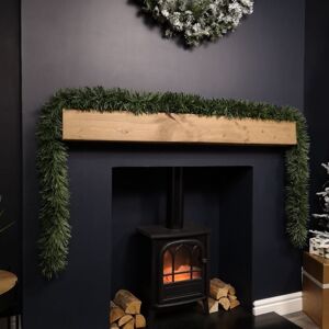 Samuel Alexander - 3m x 15cm Festive 6 Ply Chunky Green Pine Christmas Tinsel Garland Decoration Samuel Alexander - 3m x 15cm Festive 6 Ply Chunky Green Pine Christmas Tinsel Garland Decoration