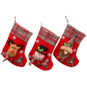 TLILY 3Pcs Christmas Stocking Santa Claus Candy Sock Gift Bag Xmas Tree Hanging Decor for Decoration TLILY 3Pcs Christmas Stocking Santa Claus Candy Sock Gift Bag Xmas Tree Hanging Decor for Decoration