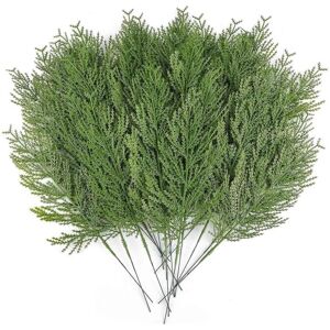 TLILY 40 Pcs Artificial Sprigs Faux Branches Cypress Stems Pine Picks Plastic Greenery Christmas DIY TLILY 40 Pcs Artificial Sprigs Faux Branches Cypress Stems Pine Picks Plastic Greenery Christmas DIY