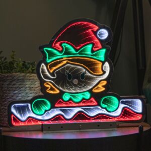 SAMUEL ALEXANDER 40cm Light up Christmas Elf Girl Infinity Decoration with LEDs SAMUEL ALEXANDER 40cm Light up Christmas Elf Girl Infinity Decoration with LEDs