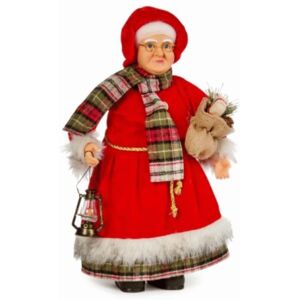 SAMUEL ALEXANDER 44cm Large Traditional Mrs Santa Claus Figure Christmas Decoration SAMUEL ALEXANDER 44cm Large Traditional Mrs Santa Claus Figure Christmas Decoration