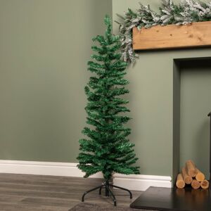 Samuel Alexander - 4ft (1.2m) Green Artificial Pencil Christmas Tree With Green Metal Stand and 168 Tips Samuel Alexander - 4ft (1.2m) Green Artificial Pencil Christmas Tree With Green Metal Stand and 168 Tips