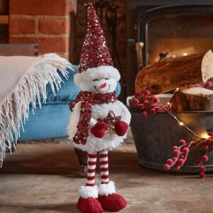 SAMUEL ALEXANDER 50cm Large Soft Fabric Standing Snow Girl Christmas Decoration SAMUEL ALEXANDER 50cm Large Soft Fabric Standing Snow Girl Christmas Decoration