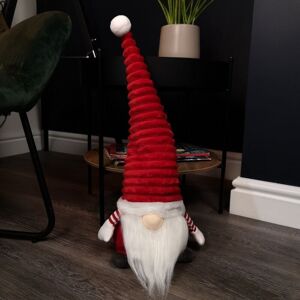 Samuel Alexander - 51cm Large Sitting Plush Christmas Gonk with Grooved Hat in Red Samuel Alexander - 51cm Large Sitting Plush Christmas Gonk with Grooved Hat in Red