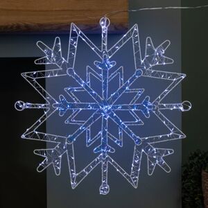SAMUEL ALEXANDER 52cm Light up Christmas Snowflake Dewdrop Silhouette with Twinkling LEDs SAMUEL ALEXANDER 52cm Light up Christmas Snowflake Dewdrop Silhouette with Twinkling LEDs