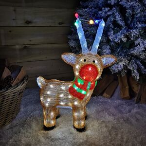 SAMUEL ALEXANDER 55cm LED Indoor Outdoor Standing Acrylic Reindeer Christmas Decoration SAMUEL ALEXANDER 55cm LED Indoor Outdoor Standing Acrylic Reindeer Christmas Decoration