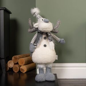 SAMUEL ALEXANDER 56cm Battery Operated Light up Grey Christmas Standing Reindeer SAMUEL ALEXANDER 56cm Battery Operated Light up Grey Christmas Standing Reindeer