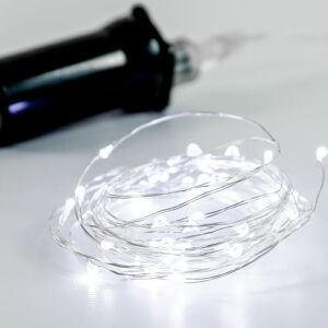 Festive Lights - 5m Battery Power Outdoor Firefly Wire led Fairy Lights White Garden Indoor Décor Festive Lights - 5m Battery Power Outdoor Firefly Wire led Fairy Lights White Garden Indoor Décor