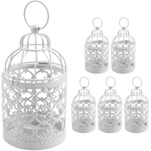 TLILY 6 Pcs Candle Tea Light Holders Metal Hanging Hollow Birdcage Lantern Vintage Decorative Centerpieces of Wedding Party TLILY 6 Pcs Candle Tea Light Holders Metal Hanging Hollow Birdcage Lantern Vintage Decorative Centerpieces of Wedding Party