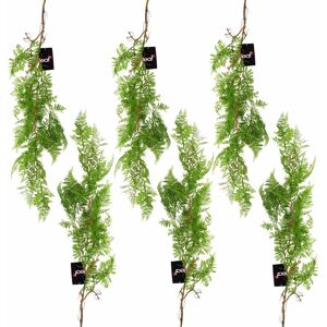 Leaf 6 x 100cm Artificial Hanging Maidenhair Fern Plant Dark Green Leaf 6 x 100cm Artificial Hanging Maidenhair Fern Plant Dark Green