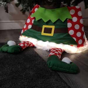 Samuel Alexander - 60cm Elf usb led Fabric Christmas Tree Skirt with Timer Function in Warm White Samuel Alexander - 60cm Elf usb led Fabric Christmas Tree Skirt with Timer Function in Warm White