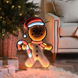 Samuel Alexander - 60cm Light up Gingerbread Man Infinity Christmas Decoration with LEDs Samuel Alexander - 60cm Light up Gingerbread Man Infinity Christmas Decoration with LEDs