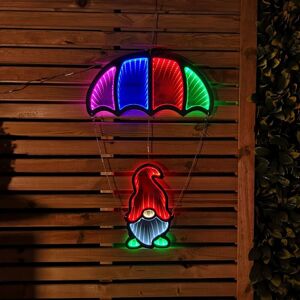 Samuel Alexander - 60cm Infinity Light up Hanging Parachute Gonk Christmas Decoration with Multi-Coloured LEDs Samuel Alexander - 60cm Infinity Light up Hanging Parachute Gonk Christmas Decoration with Multi-Coloured LEDs