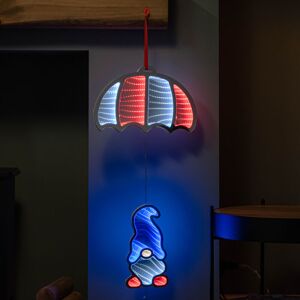 SAMUEL ALEXANDER 60cm Parachuting Christmas Infinity Gonk Hanging Decoration with Multi-Coloured LEDs SAMUEL ALEXANDER 60cm Parachuting Christmas Infinity Gonk Hanging Decoration with Multi-Coloured LEDs