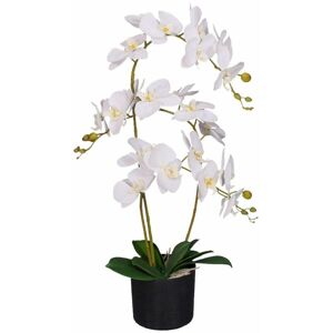 Leaf - 65cm Design uk Realistic Artificial Orchid Flower Display in Pot Leaf - 65cm Design uk Realistic Artificial Orchid Flower Display in Pot