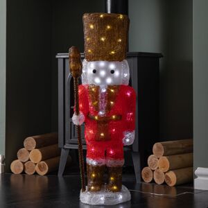 SAMUEL ALEXANDER 65cm Light up Acrylic Christmas Nutcracker Decoration with 80 White LEDs SAMUEL ALEXANDER 65cm Light up Acrylic Christmas Nutcracker Decoration with 80 White LEDs