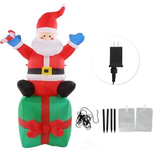 Tonchean - 6ft Christmas Lighted Inflatable Snowman Props - Old Man Sitting on Gift Box Tonchean - 6ft Christmas Lighted Inflatable Snowman Props - Old Man Sitting on Gift Box