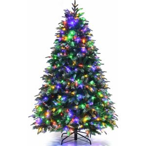 Costway - 6FT Pre-Lit Artificial Christmas Tree Snowy Xmas Tree 350 led 11 Lighting Modes Costway - 6FT Pre-Lit Artificial Christmas Tree Snowy Xmas Tree 350 led 11 Lighting Modes