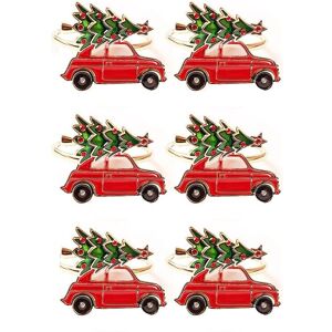 TLILY 6Pcs Creative Cute Car Shape Metal Christmas Napkin Ring Holder Multicolor Tissue Ring Buckle Table Decor TLILY 6Pcs Creative Cute Car Shape Metal Christmas Napkin Ring Holder Multicolor Tissue Ring Buckle Table Decor