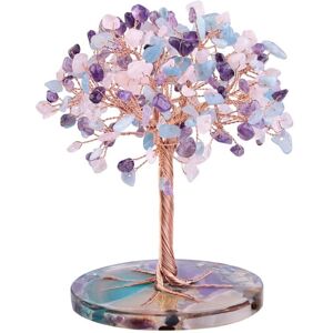 Tlily - 7 Chakra Healing Crystals Tree Home Office Desk Living Room Decor- a Tlily - 7 Chakra Healing Crystals Tree Home Office Desk Living Room Decor- a