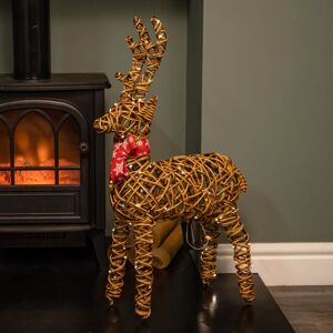 Samuel Alexander - 70cm Battery Operated Light up Brown Christmas Reindeer with 80 Warm White LEDs Samuel Alexander - 70cm Battery Operated Light up Brown Christmas Reindeer with 80 Warm White LEDs