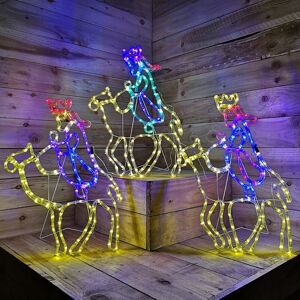 Samuel Alexander - 70cm Three Wise Men On Camels 420 led Outdoor Nativity Scene Christmas Decorations Samuel Alexander - 70cm Three Wise Men On Camels 420 led Outdoor Nativity Scene Christmas Decorations