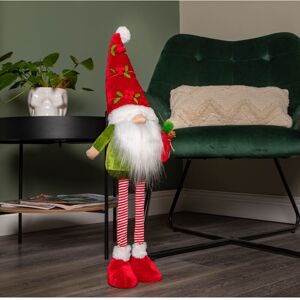 SAMUEL ALEXANDER 71cm Standing Christmas Gonk with Santa Hat and Extendable Legs in Reg and Green SAMUEL ALEXANDER 71cm Standing Christmas Gonk with Santa Hat and Extendable Legs in Reg and Green