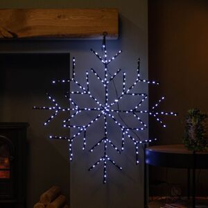 SAMUEL ALEXANDER 76cm Light up FlexiBrights Hanging Christmas Snowflake with 250 White LEDs SAMUEL ALEXANDER 76cm Light up FlexiBrights Hanging Christmas Snowflake with 250 White LEDs