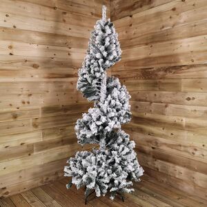 PREMIER DECORATIONS 7ft (2.1m) Premier Spiral Snow Flocked Christmas Tree PREMIER DECORATIONS 7ft (2.1m) Premier Spiral Snow Flocked Christmas Tree