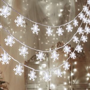 COAVAS 80 led Christmas Lights, Hanging Snowflake String Lights - Winter Wonderland Lights Decor for Holiday, Christmas, Indoor and Outdoor (33ft, Batteries COAVAS 80 led Christmas Lights, Hanging Snowflake String Lights - Winter Wonderland Lights Decor for Holiday, Christmas, Indoor and Outdoor (33ft, Batteries